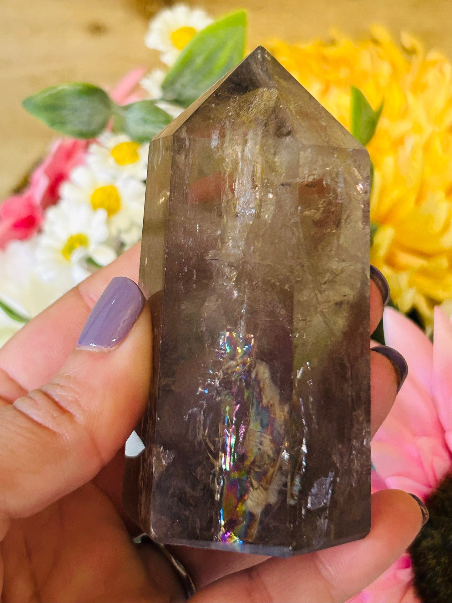 Smoky quartz tower
