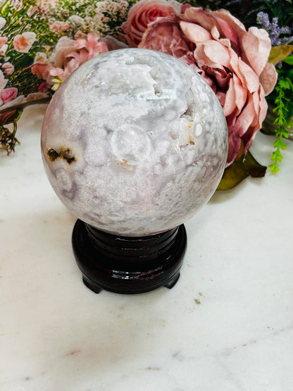 Pink amethyst sphere