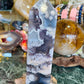 Blue flower agate tower