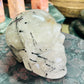 Tourmaline in quartz skull