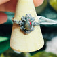 Black Opal s925 adjustable ring
