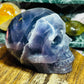Purple fluorite skull