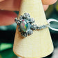 Black Opal s925 adjustable ring