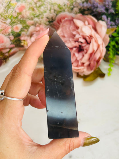 Druzy agate tower