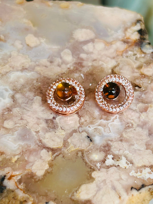 Amber s925 studs