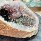 Amethyst with rutile cave