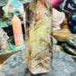 Smoky citrine tower with phantom