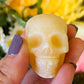 Orange calcite mini skull