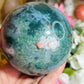 Moss agate druzy sphere