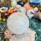 Flower agate sphere