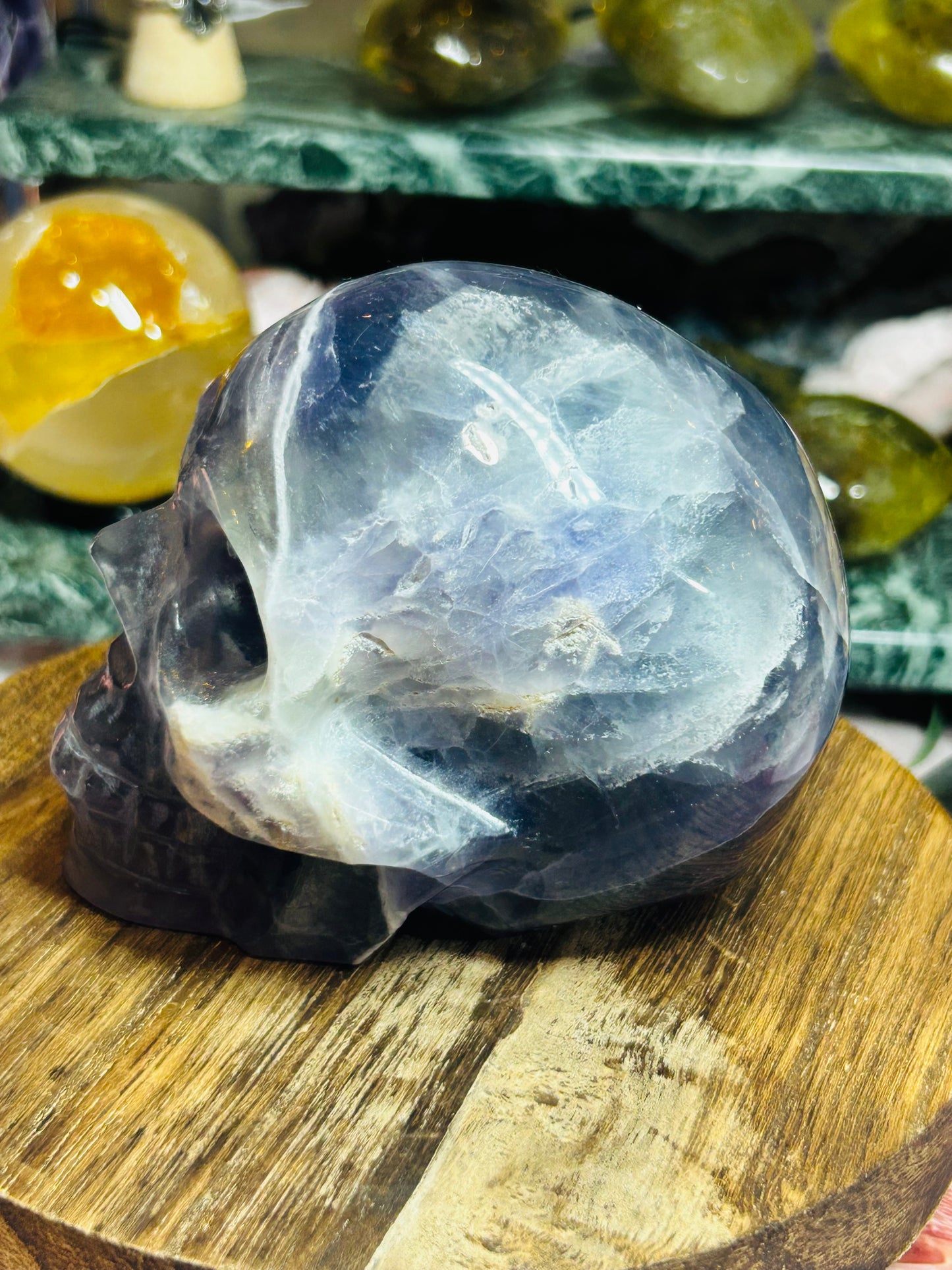 Purple fluorite skull