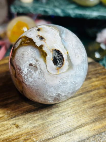 Pink amethyst sphere