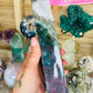 Ocean jasper with moss agate tower