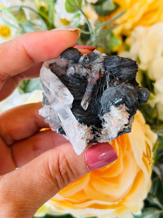 Quartz with barite and hematoid