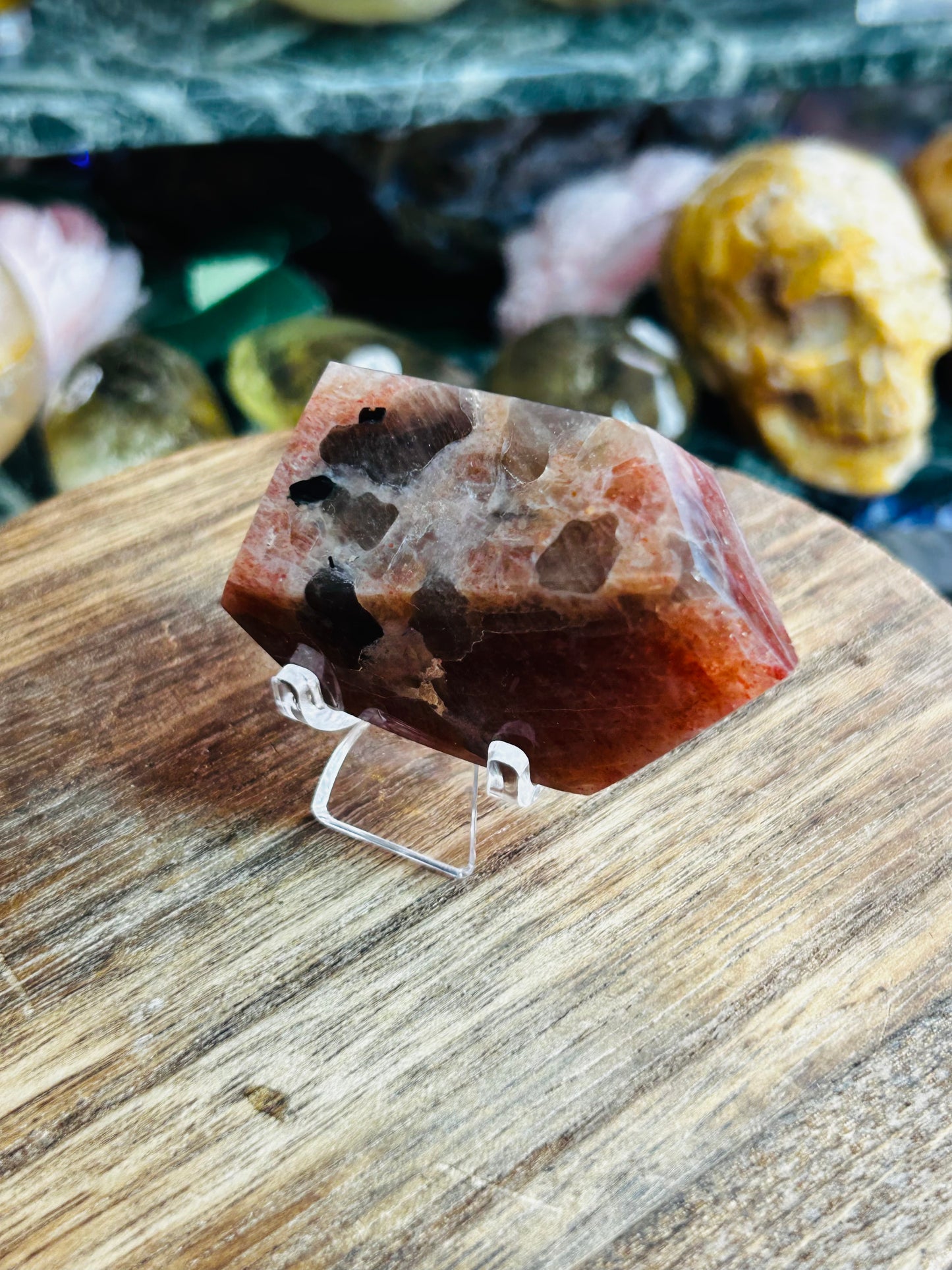 Sunstone with smoky quartz Freeform