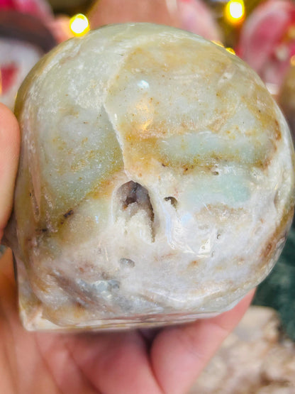 Caribbean calcite skull