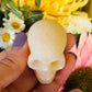Orange calcite mini skull