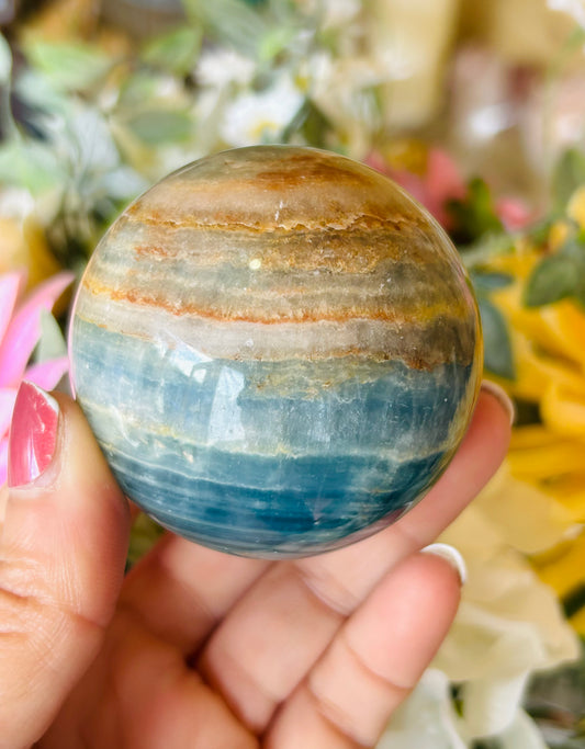 Blue onyx sphere