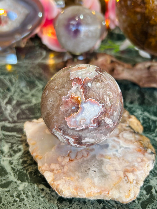 Mexican agate sphere