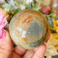 Blue onyx sphere