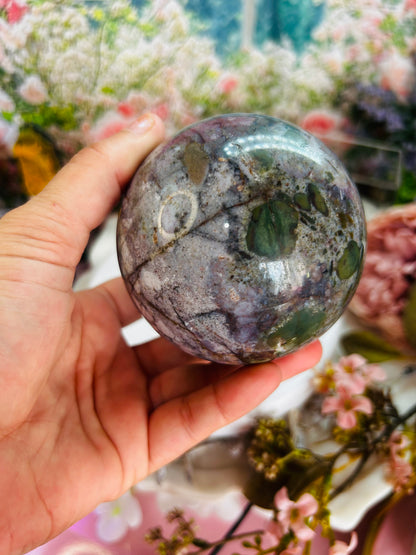 Ocean jasper sphere