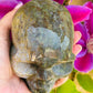 Moss agate skull
