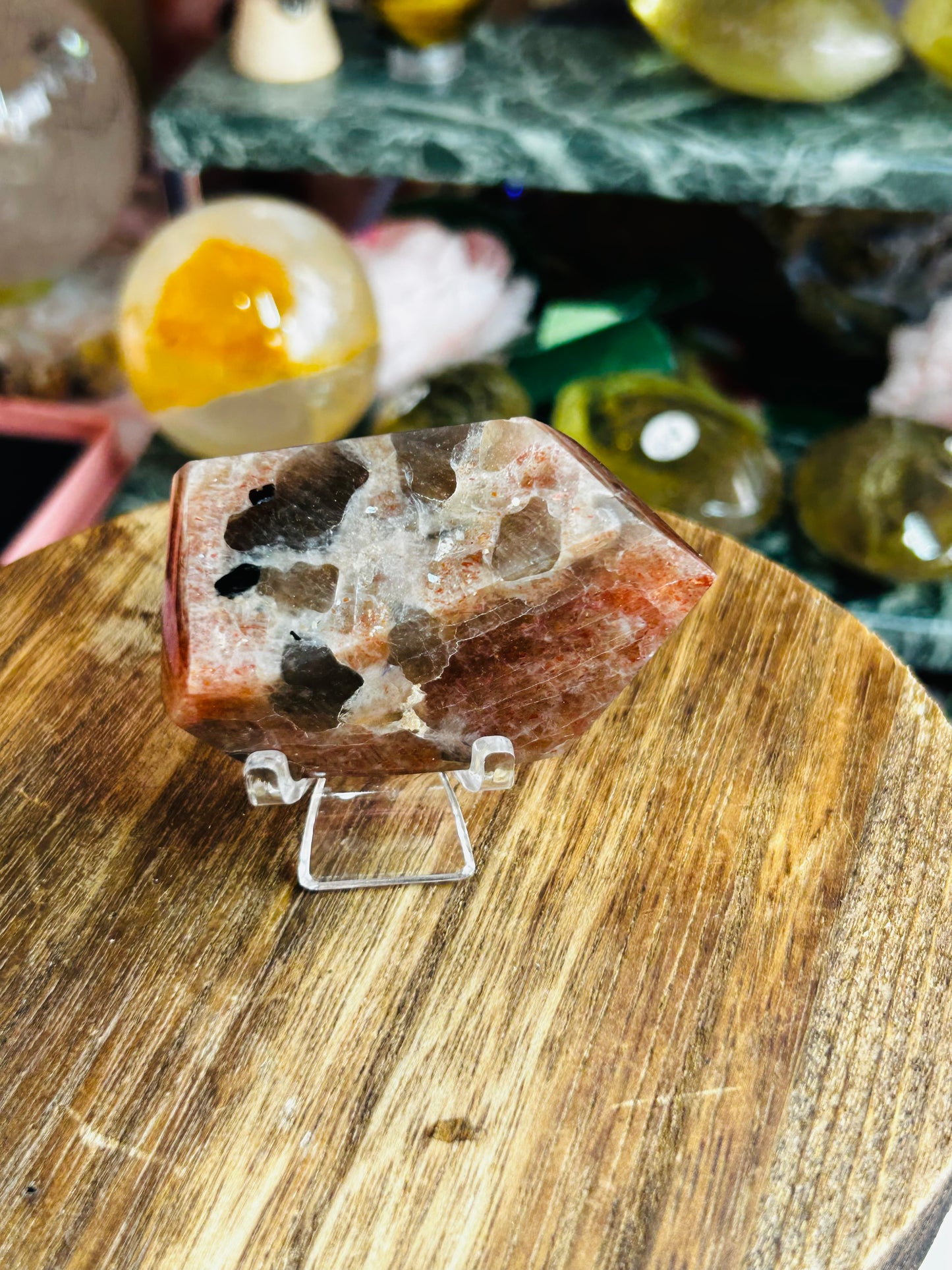 Sunstone with smoky quartz Freeform