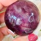 Purple fluorite sphere
