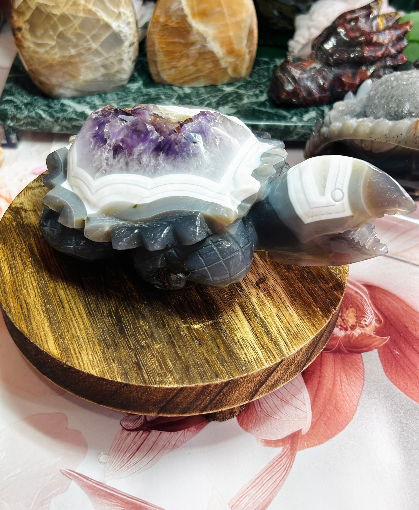 Amethyst agate turtle