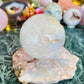Flower agate sphere