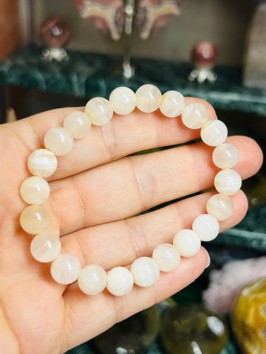 Orange calcite bracelet