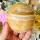 Orange calcite sphere