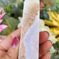 Pink amethyst rutile tower
