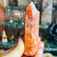 Druzy petal agate tower