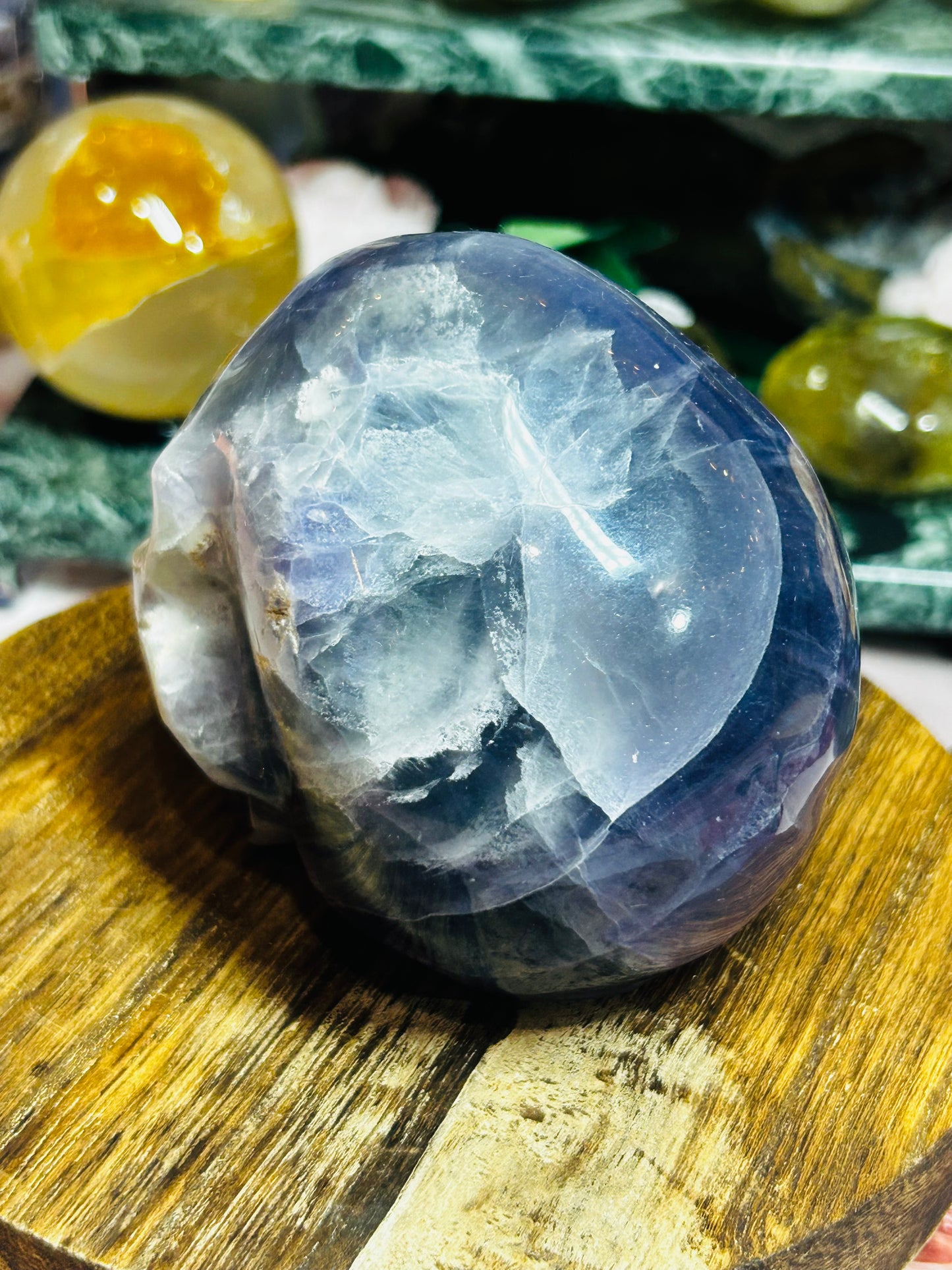 Purple fluorite skull