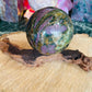 Ruby in fuchsite sphere