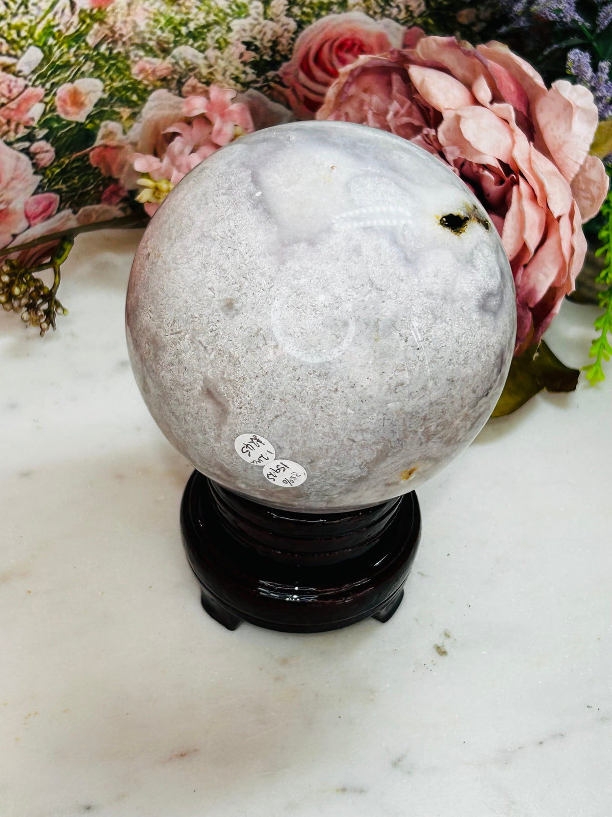Pink amethyst sphere