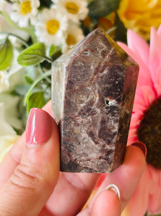 Mexican agate chunky small tower