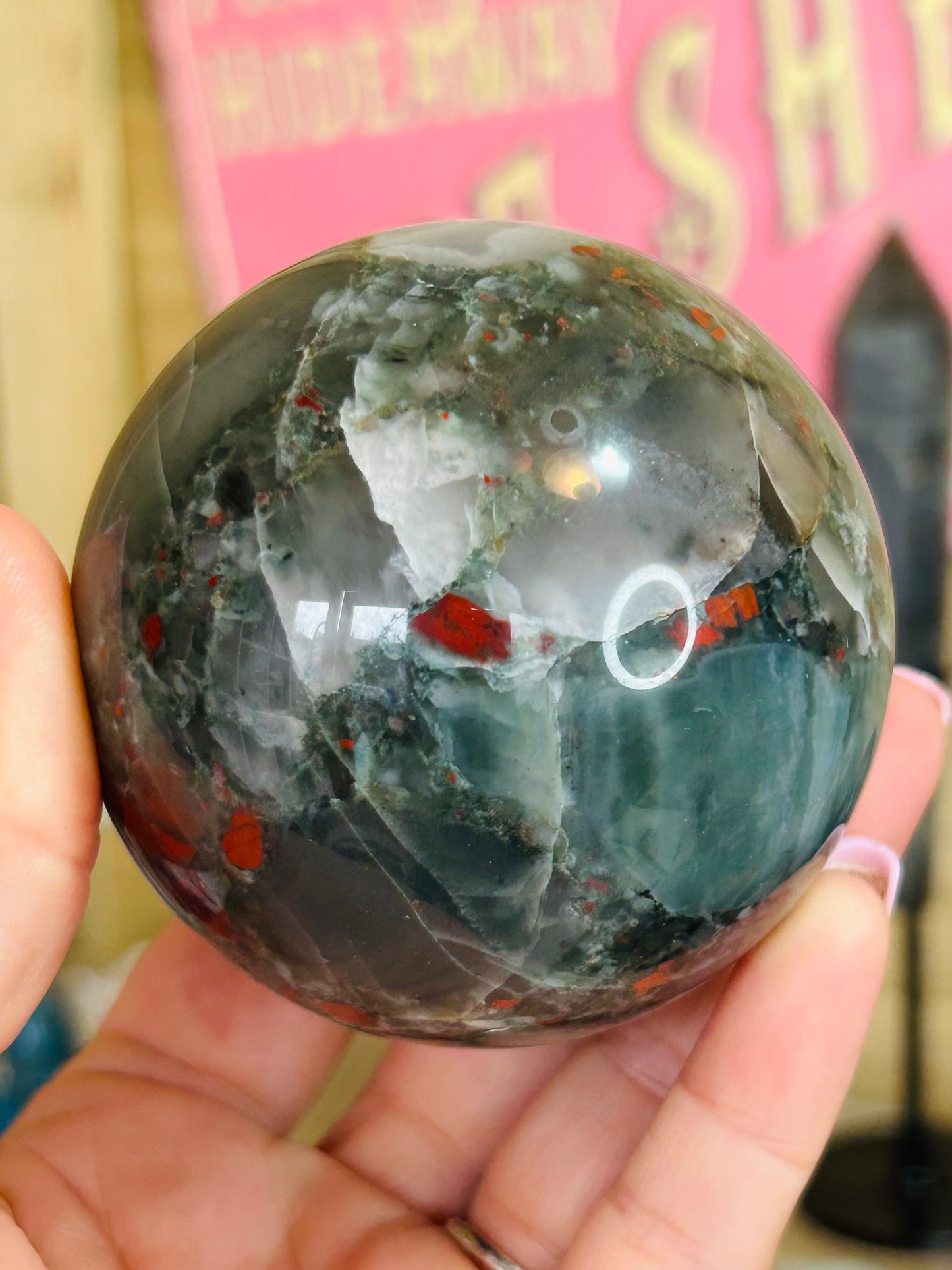African bloodstone sphere