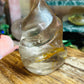 Smoky quartz with golden healer flame