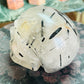 Tourmaline in quartz skull