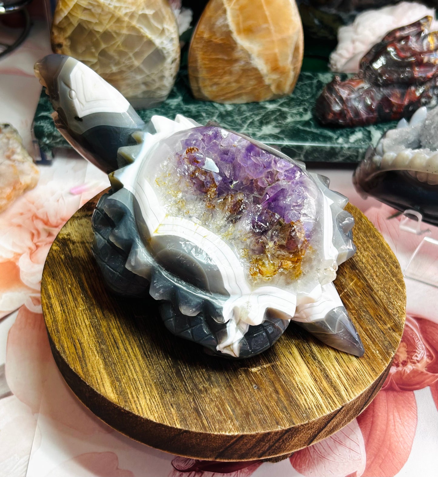 Amethyst agate turtle