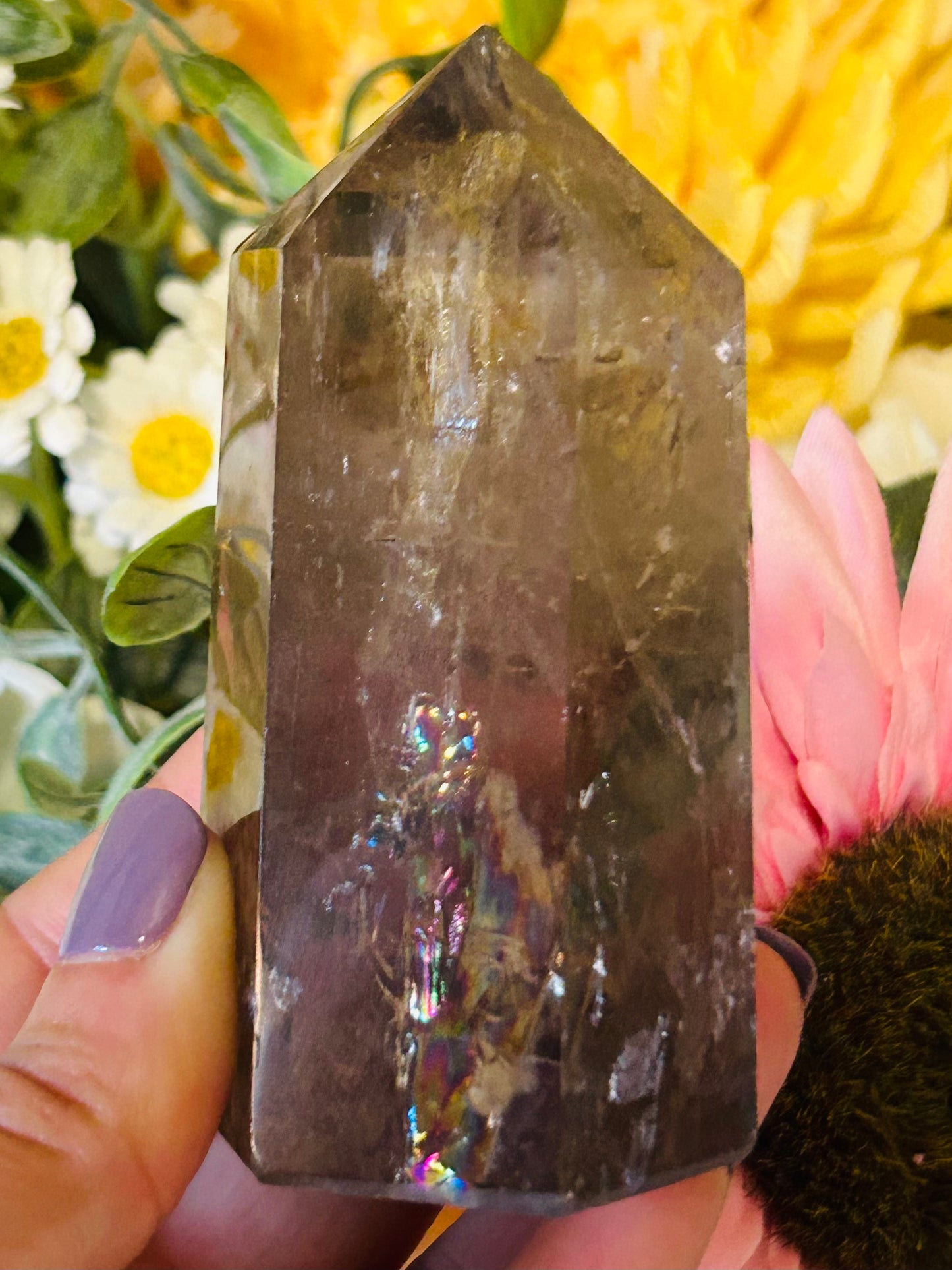Smoky quartz tower