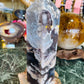 Blue flower agate tower