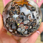 Sardonyx with flower agate sphere