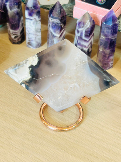 Volcano agate rhombus no stand