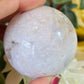 Pink amethyst sphere
