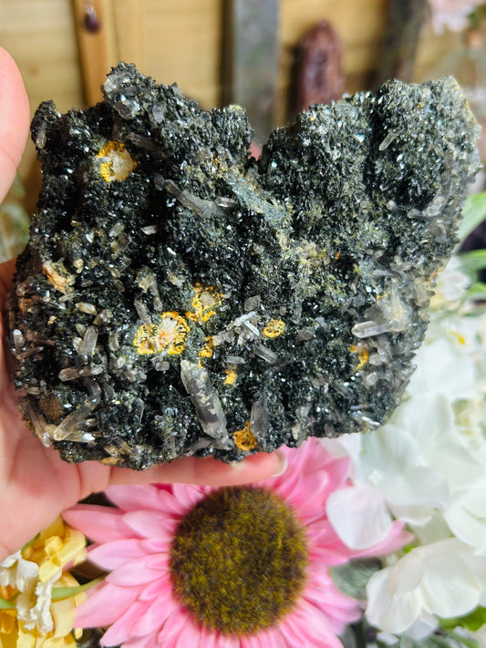 Forest epidote specimen