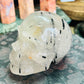 Tourmaline in quartz skull