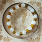 Blue amber and clear quartz